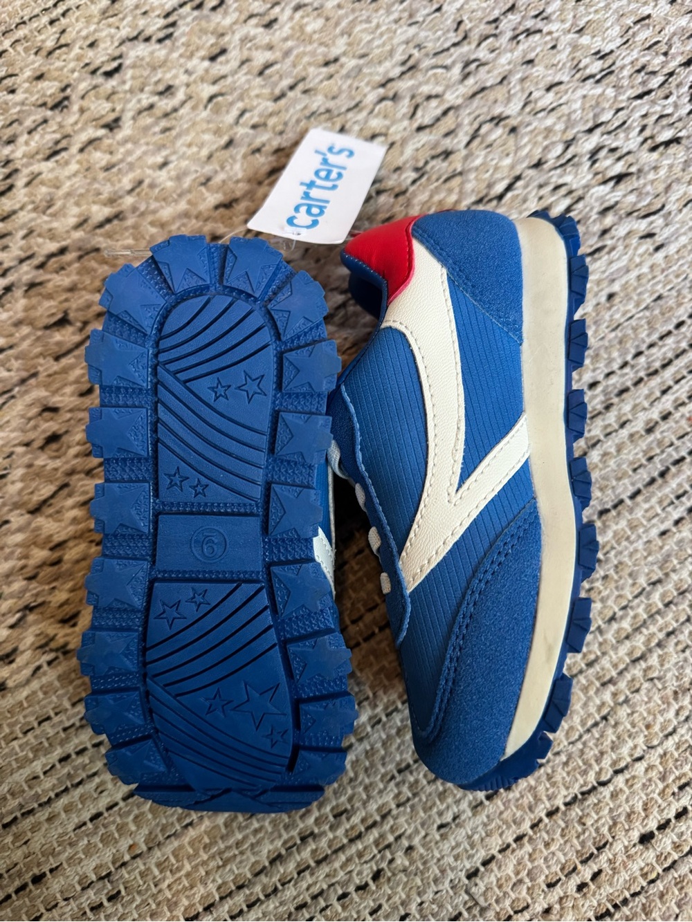 NWT Carter's Royal Blue, White & Red Kids Sneakers